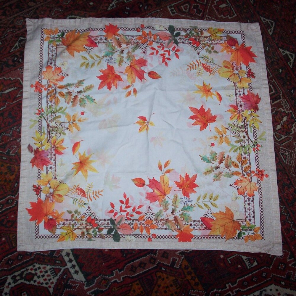 Maison d" Hermine Autumn Leaves Cotton Replacement Napkin Centerpiece 19 x 20 in